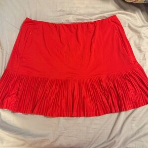 Tail Red Micropleat Skort with pockets pickleball tennis golf